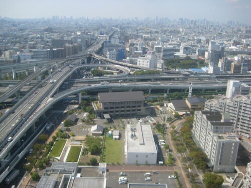 上空から見た東大阪市