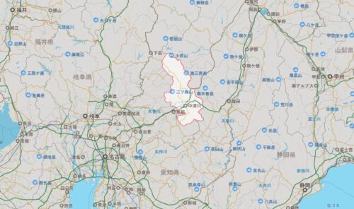 中津川市マップ