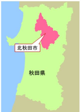 北秋田市マップ