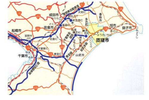 匝瑳市の地図